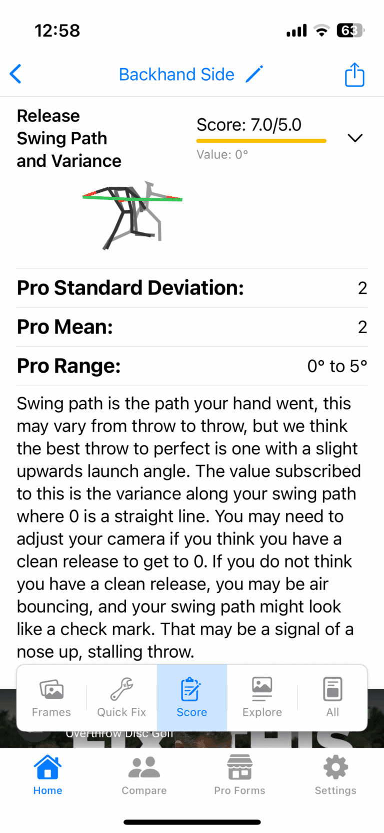 Personalized statistics about your throw